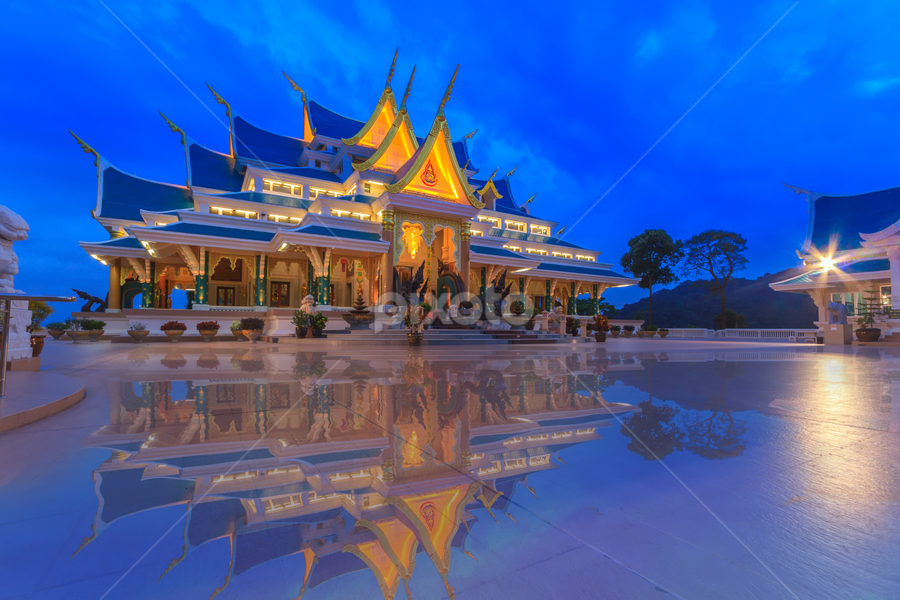 Thai temple by Jakkree Thampitakkul - Landscapes Sunsets & Sunrises