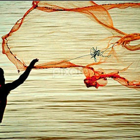 Fishing Net  by Tapesh Mukherjee - People Street & Candids