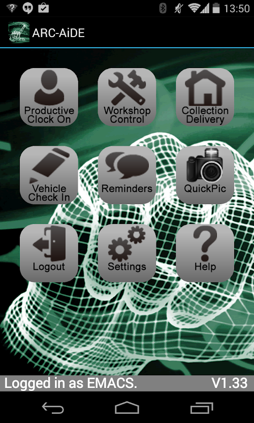 Android application ARC-AiDE screenshort