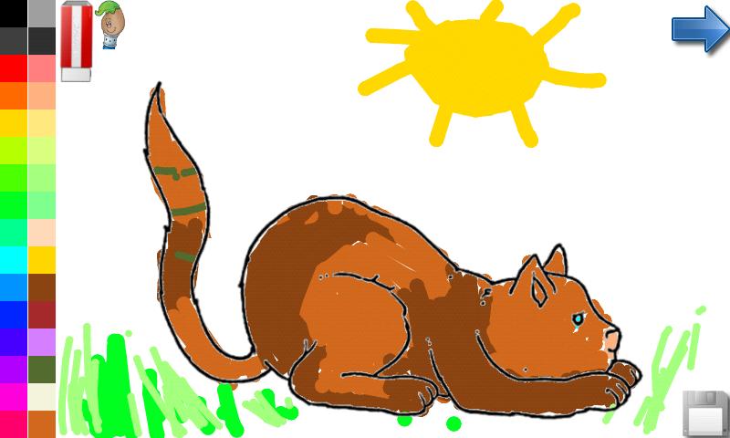 Coloring Book: Cats! Screen 3