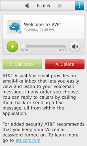 AT T Visual Voicemail