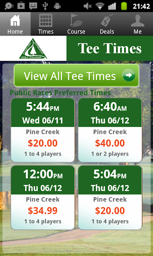 Pine Creek Golf Tee Times