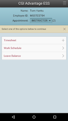 ESS Mobile Timesheet