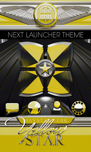Next Launcher theme Yellow Sta