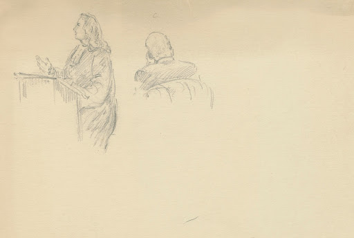 Woman testifying in court, Yassıada