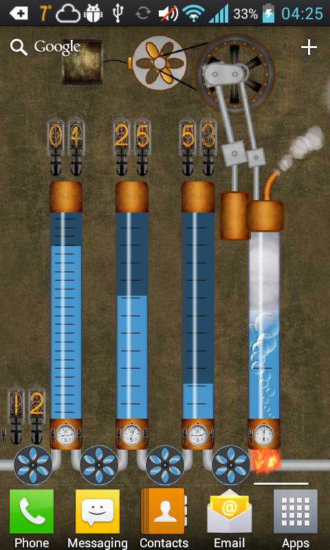 Android application Steampunk Time Engine LWP screenshort