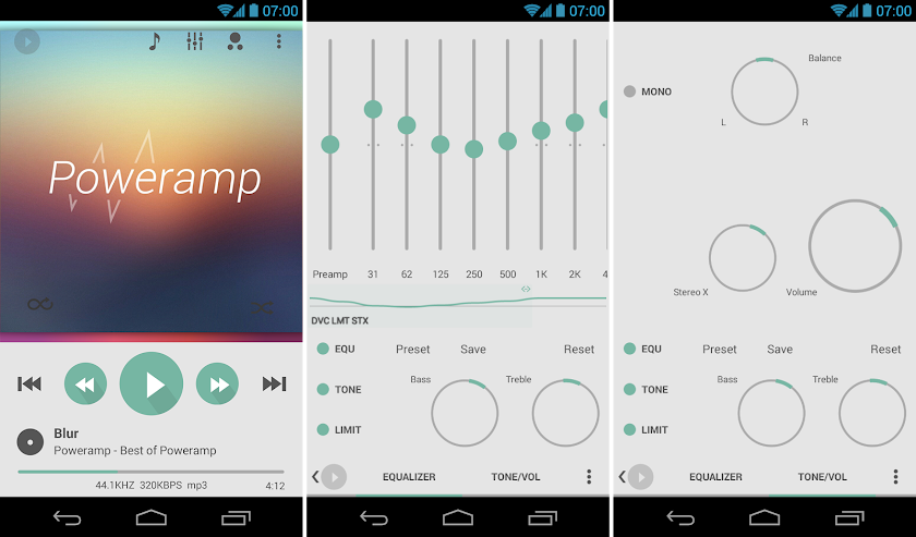 Skin for Poweramp Flat Light Screen 3