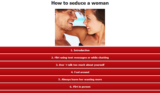 How to seduce a woman