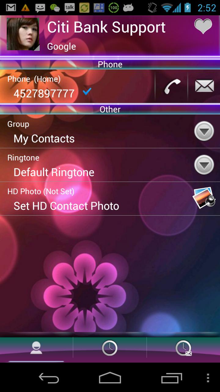 RocketDial Holo Theme Screen 2