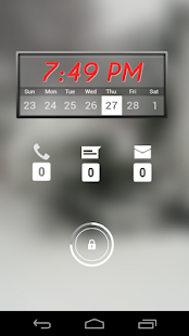 Download Red Box Clock with Calendar APK for Android