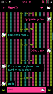 Simple Kitty Go sms Screenshots 1