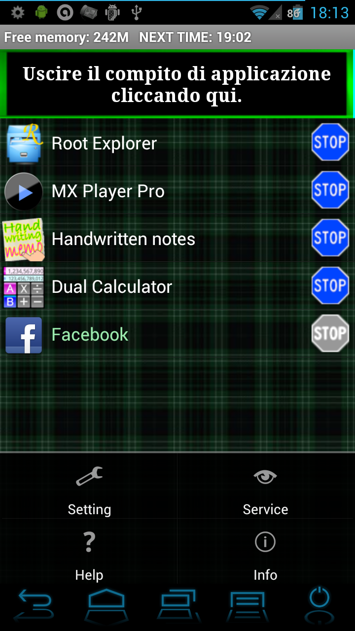 Android application Automatic Task Killer Manager screenshort