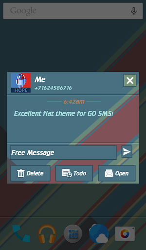 FLAT MATERIAL THEME FOR GO SMS