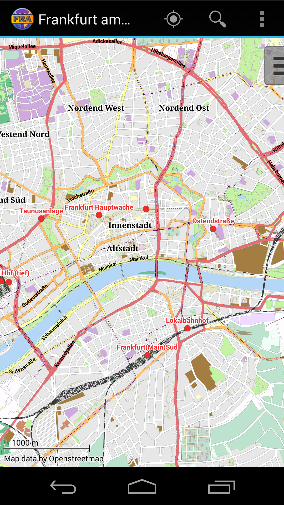 Android application Frankfurt Offline City Map screenshort