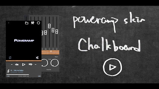 Poweramp Chalkboard Skin - screenshot thumbnail