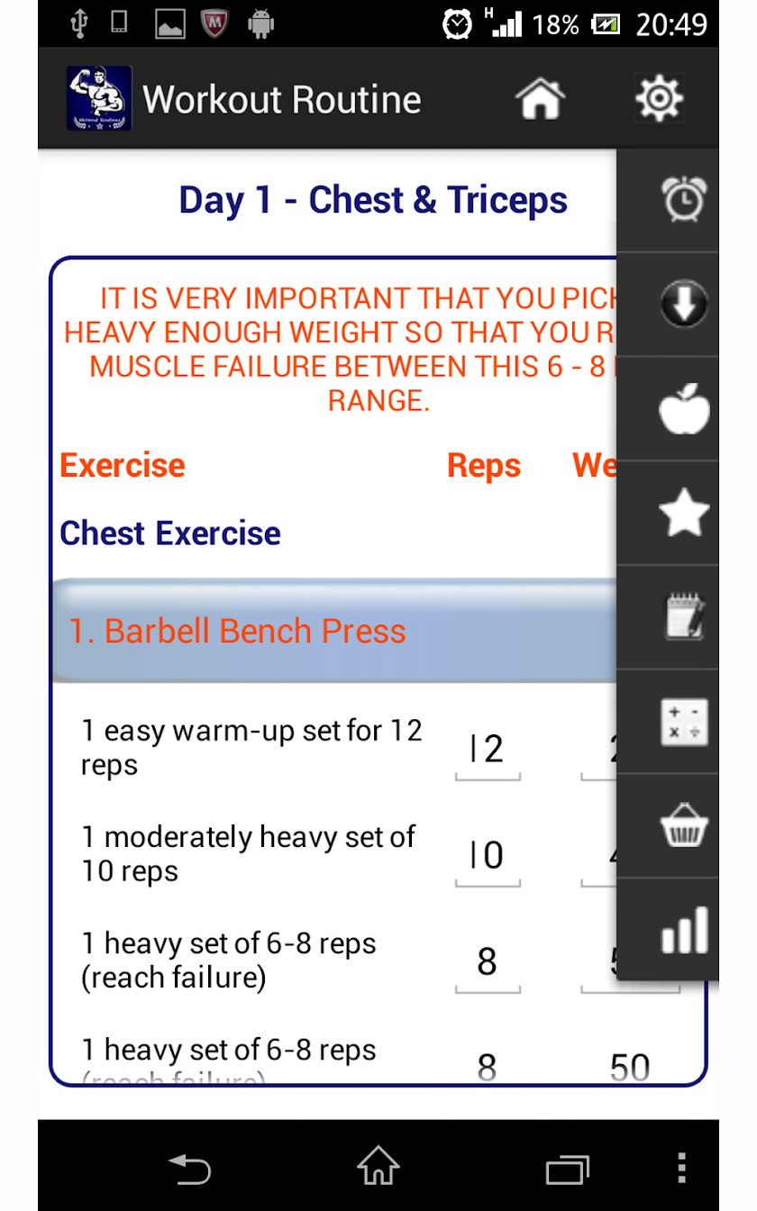 Gym Pocket Personal Trainer Screen 3