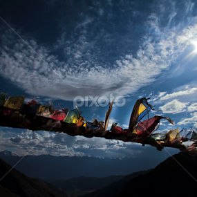  Flying Prayers by Vineet Singh - Landscapes Mountains & Hills