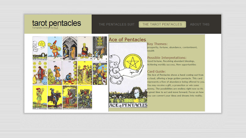 Tarot Pentacles Screen 2