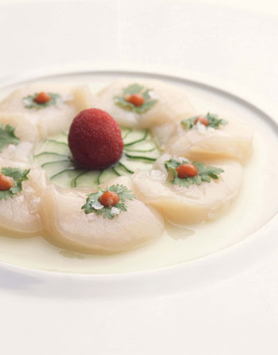 Try the Nobu scallops for an exquisite culinary experience aboard Crystal Symphony.
