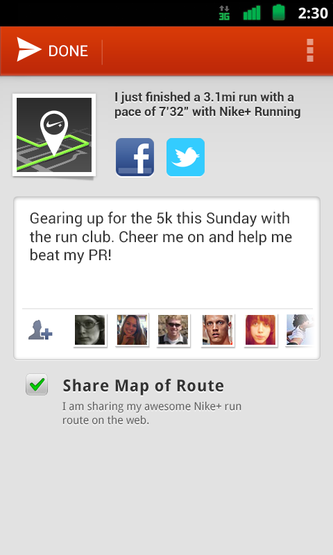 Nike+ Running - screenshot