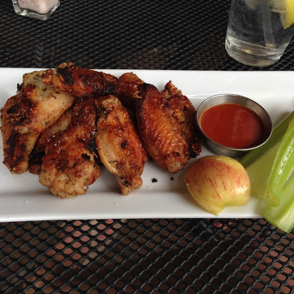 Wings with buffalo sauce on the side!