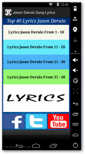 【免費音樂App】Jason Derulo Song Lyrics-APP點子