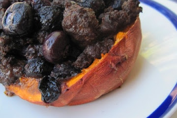 Blueberry Breakfast Stuffed Sweet Potatoes