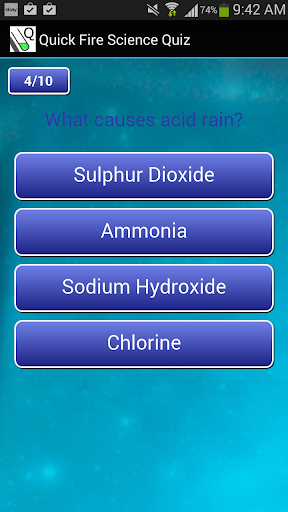 Quick Fire Science Quiz