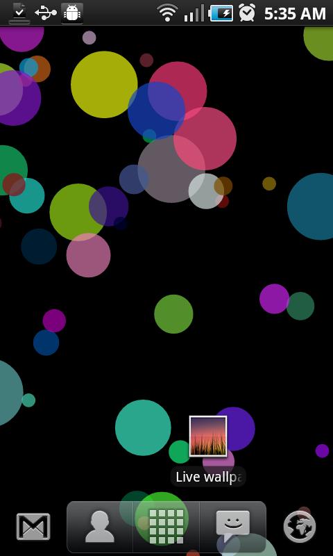 Android application Spots Live Wallpaper screenshort