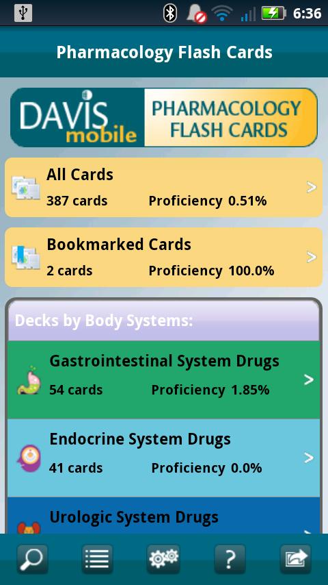 Android application Davis Mobile Pharm Phlash! screenshort