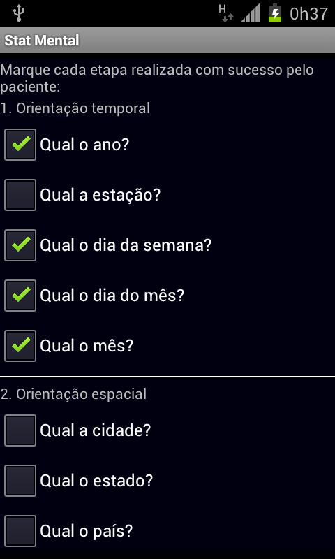 Stat mental 1.0 - mini exame Screen 2