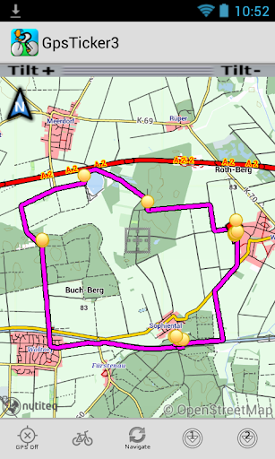 GpsTicker3: GPS+Maps+Routing
