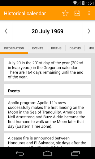 Today in History Calendar