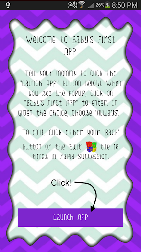 Baby's First App Kid's Mode