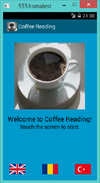 Android application Coffee Reader screenshort