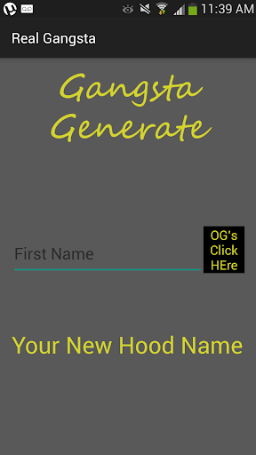 Gangster Name Generator