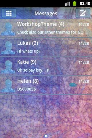 GO SMS Theme のテーマステンドNEONをGO