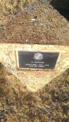 G. Garson Memorial Stone