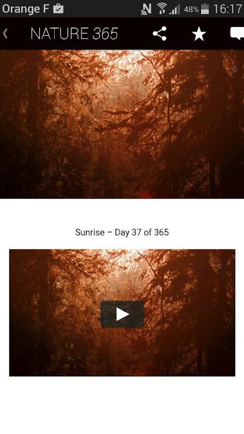 Android application Nature 365 screenshort