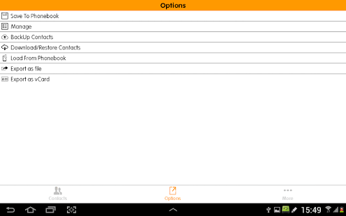 eContacts:Phonebook Backup Pro Screenshots 4