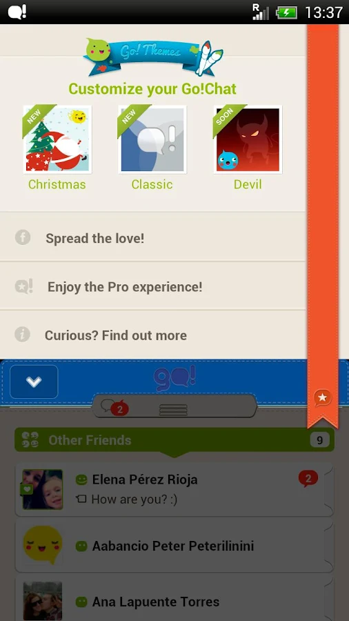 Go!Chat for Facebook - screenshot