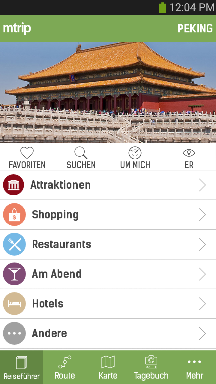 Android application Beijing Travel Guide – mTrip screenshort
