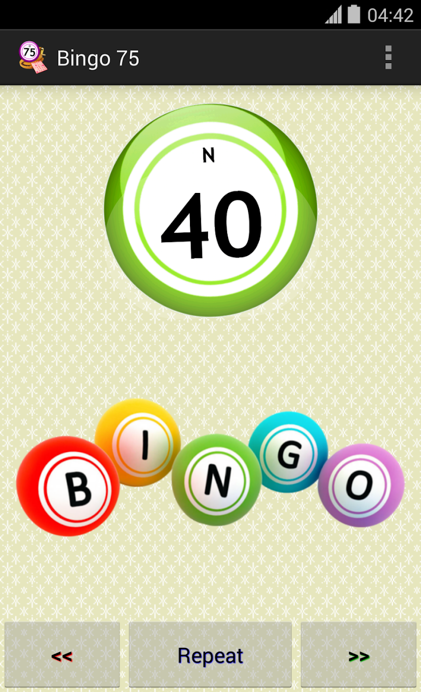 Bingo 75 Screen 3