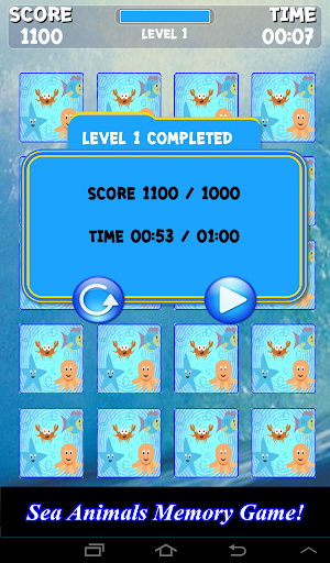 【免費休閒App】Sea Animals Memory Game Kids-APP點子