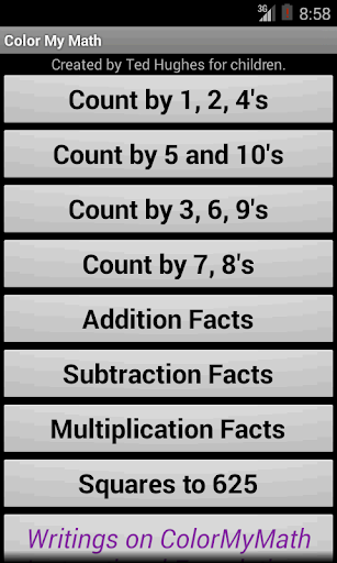 Color My Math Facts