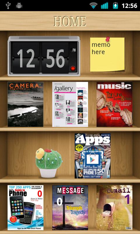 Android application Bookcase 2 theme (ssLauncher) screenshort