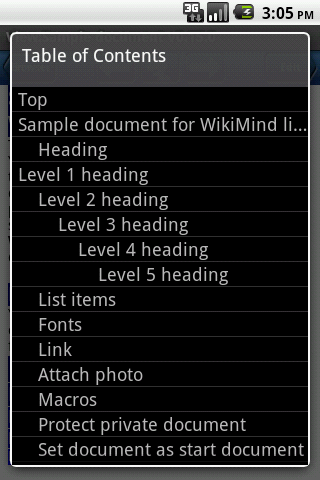 WikiMind note Screen 3