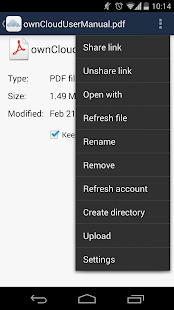 ownCloud - screenshot thumbnail