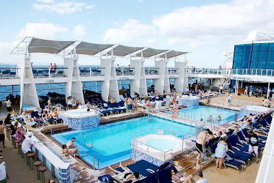 The main pool aboard Celebrity Eclipse.