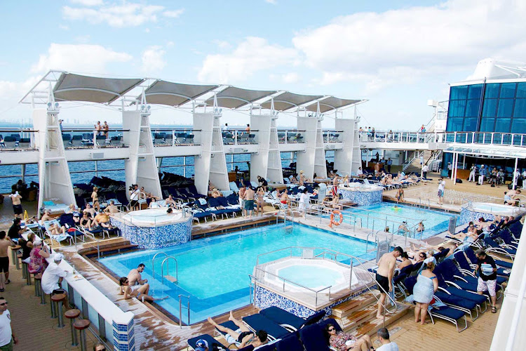 The main pool aboard Celebrity Eclipse.